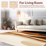 Ultra Soft Area Rug, Non Slip, Stain Resistant, Washable Area Rugs for Living Room, Bedroom, Desert Sandscape Area Brown & Beige Hallway Floor(Brown)