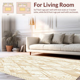 Beige Area with Textured Diamond and Accent Details(Beige)