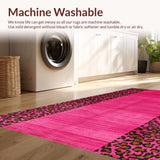 Ultra Soft Area Rug, Non Slip, Stain Resistant, Washable Area Rugs for Living Room, Bedroom, Chic Pink Animal Aesthetic(Pink)