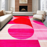 Chic Contemporary Blush Geometry(Red)