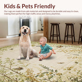 Ultra Soft Area Rug, Non Slip, Stain Resistant, Washable Area Rugs for Living Room, Bedroom, Nature-Inspired Modern Aesthetic Harmony(Beige)
