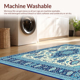 Ultra Soft Area Rug, Non Slip, Stain Resistant, Washable Area Rugs for Living Room, Bedroom, Global Wanderer Boho Chic Backyard Area Rug(Beige)