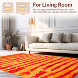 Cozy Abstract Shaggy Texture Delight(Red)