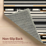 Ultra Soft Area Rug, Non Slip, Stain Resistant, Washable Area Rugs for Living Room, Bedroom, Dramatic Earth Tones Animal Pattern(Black)