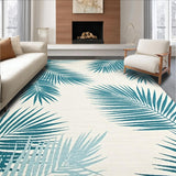 Ultra Soft Area Rug, Non Slip, Stain Resistant, Washable Area Rugs for Living Room, Bedroom, Vibrant Palm Patterned Decor Accent(Beige)