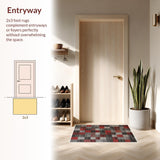 Ultra Soft Area Rug, Non Slip, Stain Resistant, Washable Area Rugs for Living Room, Bedroom, Harvest-Themed Abstract Meditation Space Carpet(Gray)