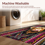 Ultra Soft Area Rug, Non Slip, Stain Resistant, Washable Area Rugs for Living Room, Bedroom, Modern Eclectic Animal Decor(Black)