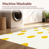 Ultra Soft Area Rug, Non Slip, Stain Resistant, Washable Area Rugs for Living Room, Bedroom, Cheerful Contemporary Egg Pattern(Yellow)
