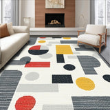 Ultra Soft Area Rug, Non Slip, Stain Resistant, Washable Area Rugs for Living Room, Bedroom, Stylish Abstract Fun Phrase(White)