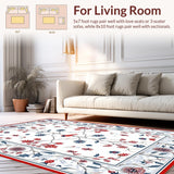 Vibrant Seasonal Feathered Design(White)