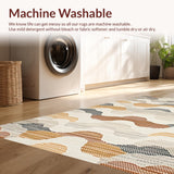 Whimsical Earth Tones Wavy Design(Beige)