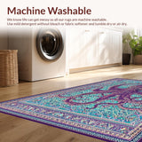 Ultra Soft Area Rug, Non Slip, Stain Resistant, Washable Area Rugs for Living Room, Bedroom, Undersea Creature Carpet:  Intricate Tentacle Art(Purple)