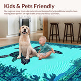 Ultra Soft Area Rug, Non Slip, Stain Resistant, Washable Area Rugs for Living Room, Bedroom, Dynamic Coral Garden Details(Blue)
