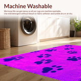 Ultra Soft Area Rug, Non Slip, Stain Resistant, Washable Area Rugs for Living Room, Bedroom, Vibrant Claw Print Decorative Theme(Pink)