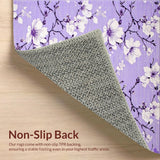 Ultra Soft Area Rug, Non Slip, Stain Resistant, Washable Area Rugs for Living Room, Bedroom, Pastel Cozy Artistic Motif(Purple)