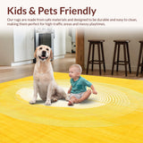 Radiant Round Area Goldenrod & Ivory Concentric Circles(Yellow)
