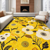 Ultra Soft Area Rug, Non Slip, Stain Resistant, Washable Area Rugs for Living Room, Bedroom, Contemporary Soft-Cornered Design(Yellow)