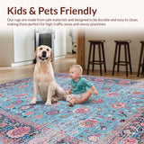 Eclectic Vibrant Floral Mosaic(Blue)