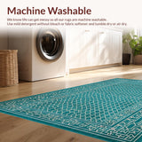 Elegant Aqua Geometric Motif(Blue)