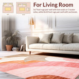 Contemporary Abstract Semi Circle Motif(Beige)