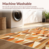 Ultra Soft Area Rug, Non Slip, Stain Resistant, Washable Area Rugs for Living Room, Bedroom, Lively Tan Shag for Home Office Abstract Design(Brown)