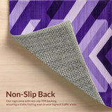 Ultra Soft Area Rug, Non Slip, Stain Resistant, Washable Area Rugs for Living Room, Bedroom, Chic Solid Purple Shag Style(Purple)