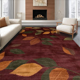 Ultra Soft Area Rug, Non Slip, Stain Resistant, Washable Area Rugs for Living Room, Bedroom, Cozy Earthy Half-Circle Decor(Red)