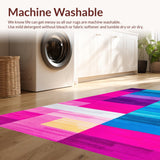 Ultra Soft Area Rug, Non Slip, Stain Resistant, Washable Area Rugs for Living Room, Bedroom, Fluffy Colorful Nursery Shag Carpet for Girls(Red)
