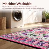 Ultra Soft Area Rug, Non Slip, Stain Resistant, Washable Area Rugs for Living Room, Bedroom, Boho Animal Print(Beige)