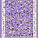 Ultra Soft Area Rug, Non Slip, Stain Resistant, Washable Area Rugs for Living Room, Bedroom, Elegant Purple Blossom Design(Purple)