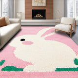 Ultra Soft Area Rug, Non Slip, Stain Resistant, Washable Area Rugs for Living Room, Bedroom, Sunny Floral Spring Celebration(Pink)
