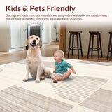 Ultra Soft Area Rug, Non Slip, Stain Resistant, Washable Area Rugs for Living Room, Bedroom, Tranquil Neutral Sophisticated With Minimalist Appeal(Beige)