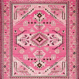 Ultra Soft Area Rug, Non Slip, Stain Resistant, Washable Area Rugs for Living Room, Bedroom, Chic Western Floral Aesthetic(Pink)