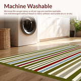 Ultra Soft Area Rug, Non Slip, Stain Resistant, Washable Area Rugs for Living Room, Bedroom, Fringed Non Shed in Olive Easy Clean Power Loom(Green)