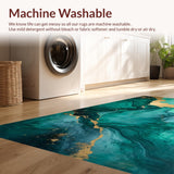 Fluid Abstract Metallic Motif(Green)