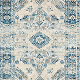 Ultra Soft Area Rug, Non Slip, Stain Resistant, Washable Area Rugs for Living Room, Bedroom, Chic Vintage Boho Area Neutral Beige Blue(Beige)