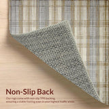 Ultra Soft Area Rug, Non Slip, Stain Resistant, Washable Area Rugs for Living Room, Bedroom, Classic Vintage Checkered Aesthetic(Beige)