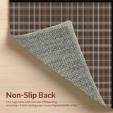 Ultra Soft Area Rug, Non Slip, Stain Resistant, Washable Area Rugs for Living Room, Bedroom, Trendy Abstract Checkerboard Visual Harmony(Brown)