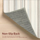 Ultra Soft Area Rug, Non Slip, Stain Resistant, Washable Area Rugs for Living Room, Bedroom, Modern Bath Greige and Beige Striped Texture(Gray)