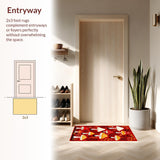 Radiant Textured Mushroom Composition(Red)