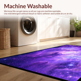 Ultra Soft Area Rug, Non Slip, Stain Resistant, Washable Area Rugs for Living Room, Bedroom, Brilliant Night Sky Tapestry Style(Purple)