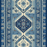 Ultra Soft Area Rug, Non Slip, Stain Resistant, Washable Area Rugs for Living Room, Bedroom, Modern Denim Home Office High-Traffic Area Rug(Blue)