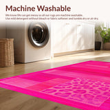 Ultra Soft Area Rug, Non Slip, Stain Resistant, Washable Area Rugs for Living Room, Bedroom, Modern Chic Leopard Aesthetic(Pink)