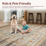 Ultra Soft Area Rug, Non Slip, Stain Resistant, Washable Area Rugs for Living Room, Bedroom, Rustic Earth Toned Animal Pattern(Gray)