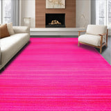 Ultra Soft Area Rug, Non Slip, Stain Resistant, Washable Area Rugs for Living Room, Bedroom, Lively Funky Twisted Stripes(Pink)