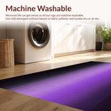 Ultra Soft Area Rug, Non Slip, Stain Resistant, Washable Area Rugs for Living Room, Bedroom, Chic Ombre Textured Visual Appeal(Purple)