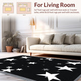 Ultra Soft Area Rug, Non Slip, Stain Resistant, Washable Area Rugs for Living Room, Bedroom, Primitive Farmhouse Neutral Living Room Area Rug(White)