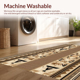 Ultra Soft Area Rug, Non Slip, Stain Resistant, Washable Area Rugs for Living Room, Bedroom, Rustic Brown Cream Man Cave Fishing Rug(Beige)