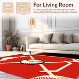 Dynamic Red and Beige(Red)