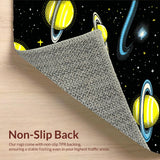 Ultra Soft Area Rug, Non Slip, Stain Resistant, Washable Area Rugs for Living Room, Bedroom, Interstellar Vibrant Universe Aesthetic(Yellow)